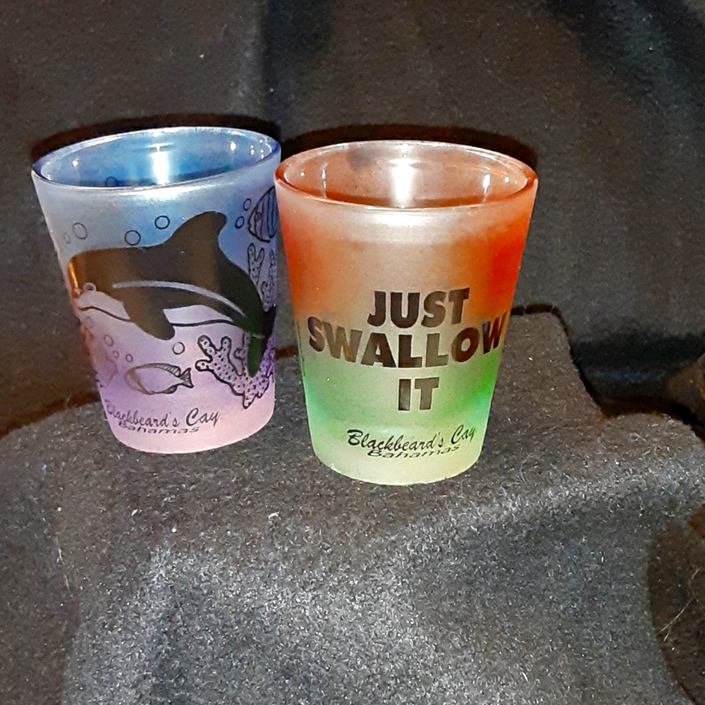 Bahamas blackbeard's cay  shot glasses